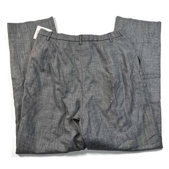 Pendleton Herringbone Womens 12 Herringbone Pants Gray Wool Silk USA Made Dress - Picture 9 of 12